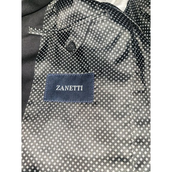 Zanetti Porto Black Slim Fit Wool Blazer 40R NEW - Picture 5 of 7